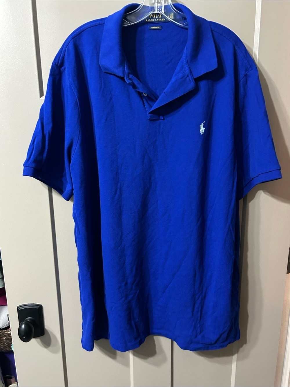 Ralph Lauren m Royal Blue Short-Sleeve Polo with Embroidered Pony Classic fit